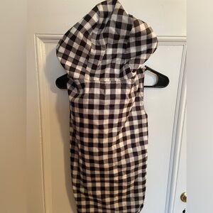 Buffalo check plaid raincoat for dog - reversible!
